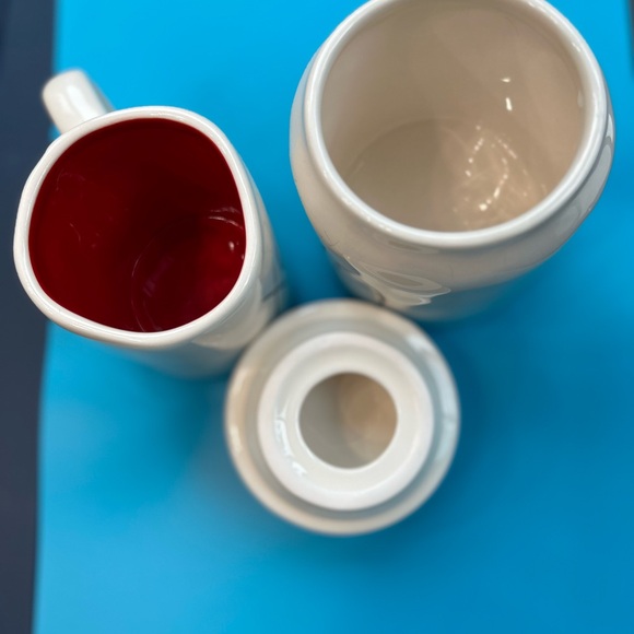 Great anytime gift Rae Dunn 3 pc XOXO white canister w/lid & coffee mug. - Picture 5 of 5